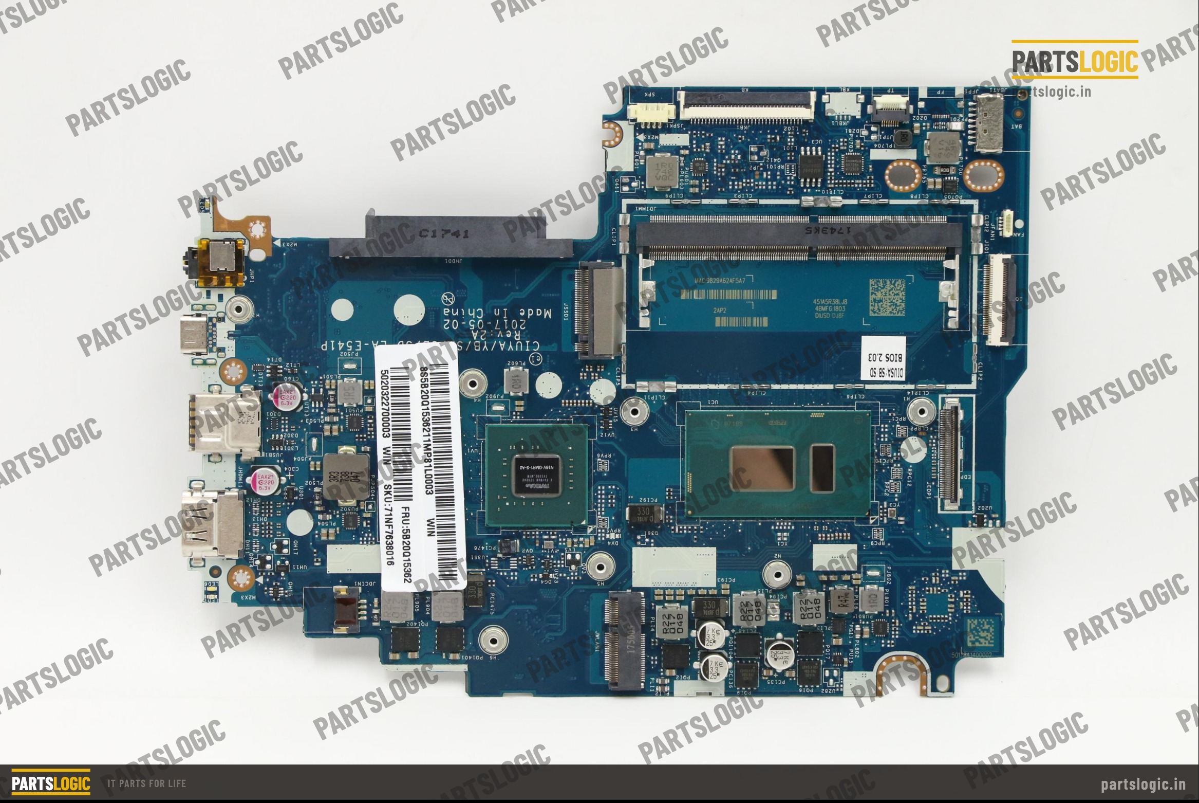 Lenovo IdeaPad 320s-14iKB Laptop Motherboard — i7-8550U, Discrete Graphics