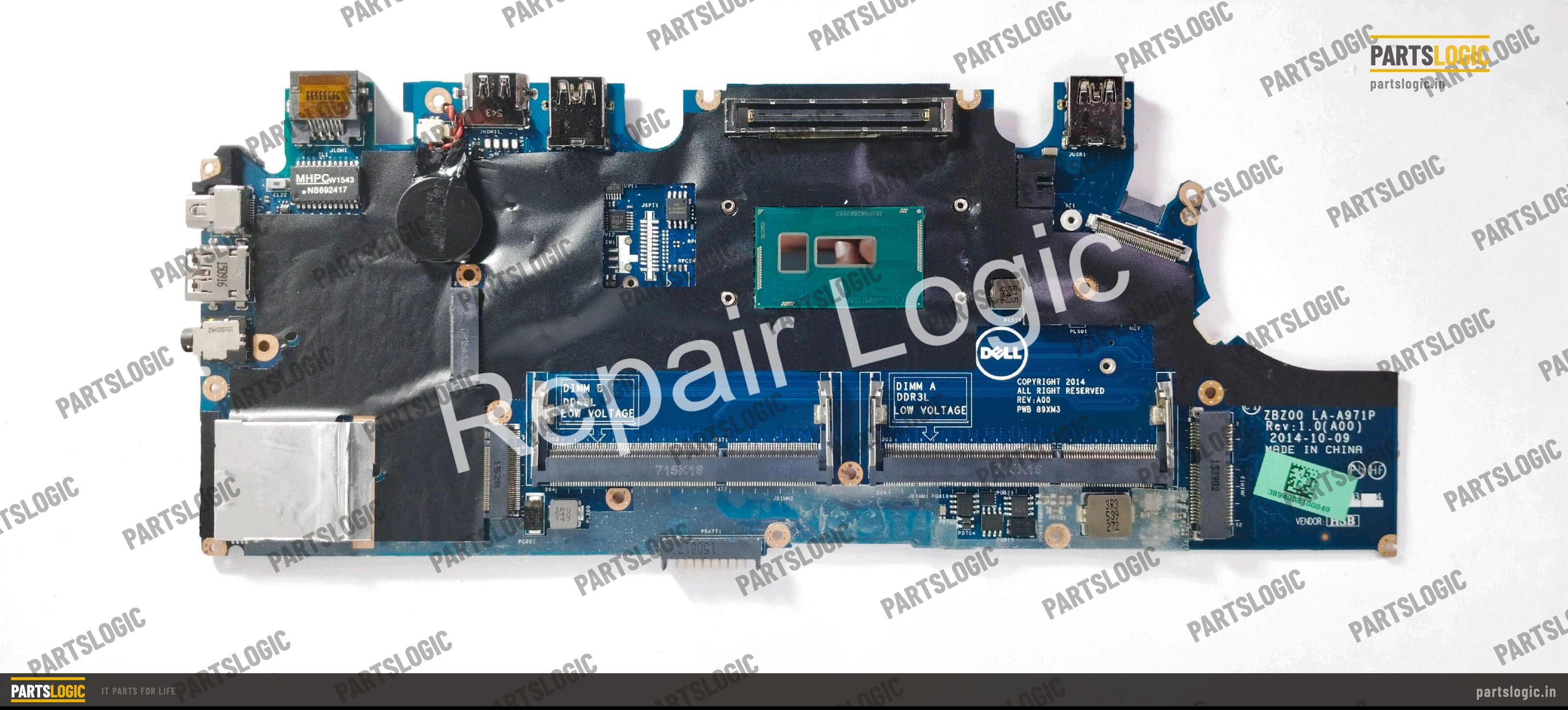 Dell Latitude E-Series 7250 Laptop Motherboard — i5-5300U, Integrated Graphics