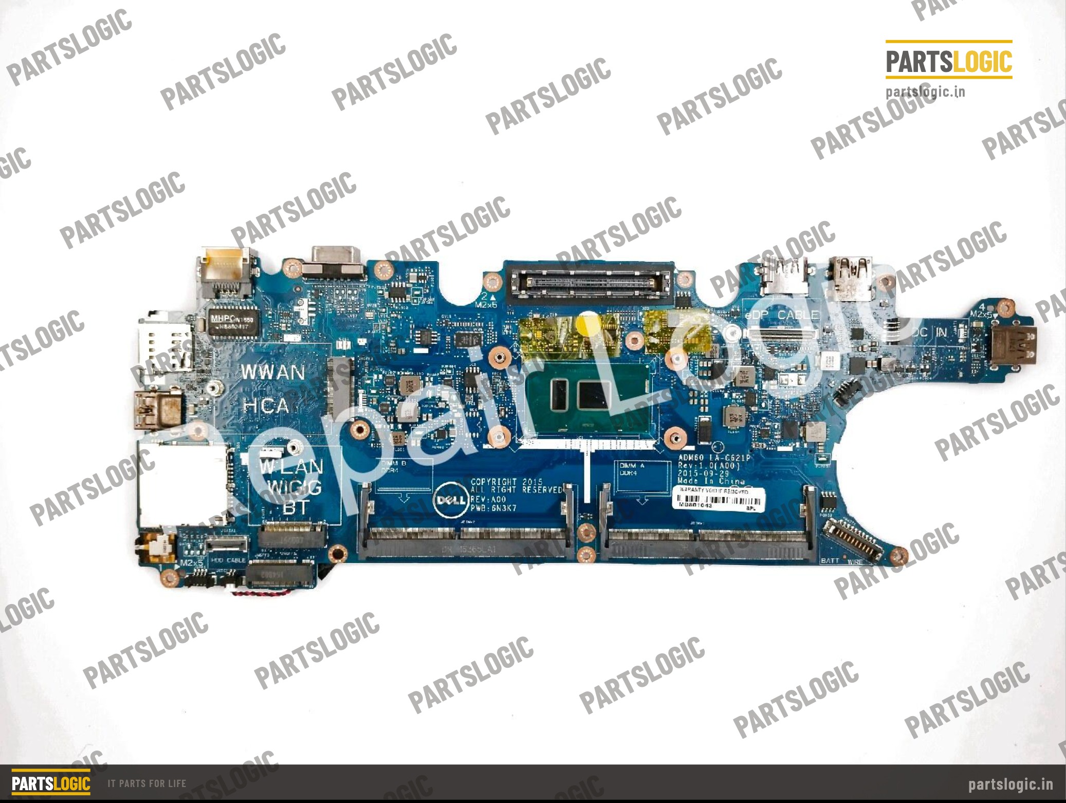 Dell Latitude E-Series 5270 Laptop Motherboard — i5-6300U, Integrated Graphics
