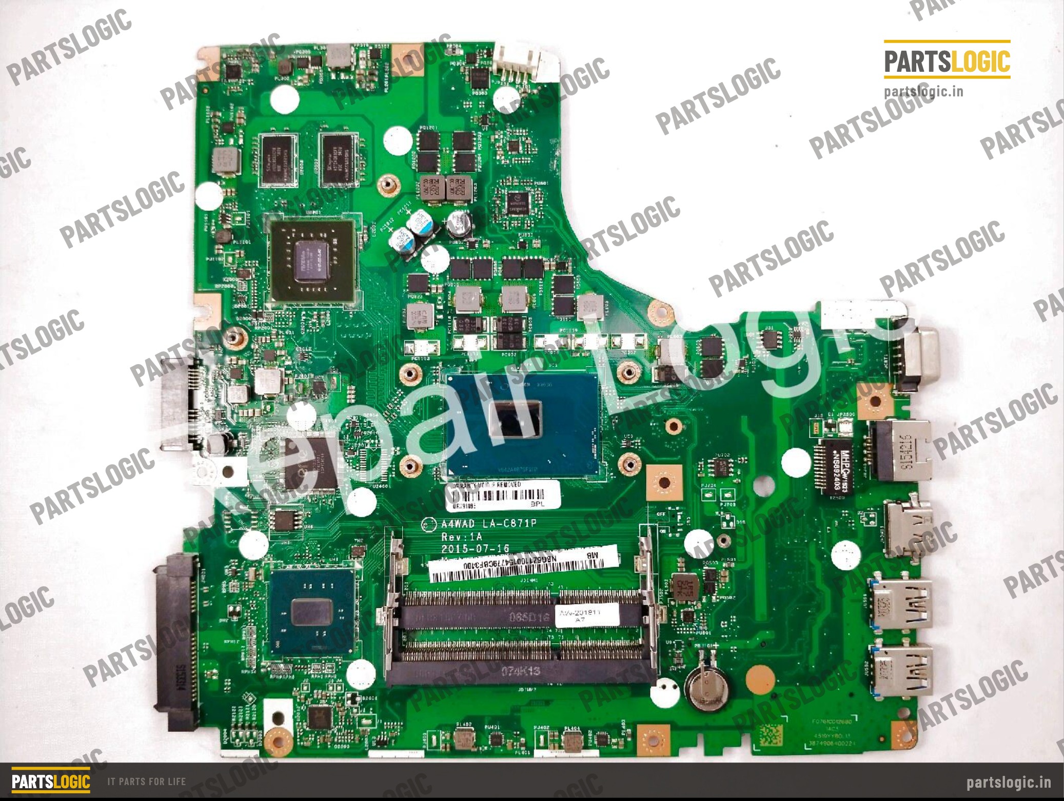 Acer Aspire E5-491G Laptop Motherboard — i5-6300HQ, Discrete Graphics