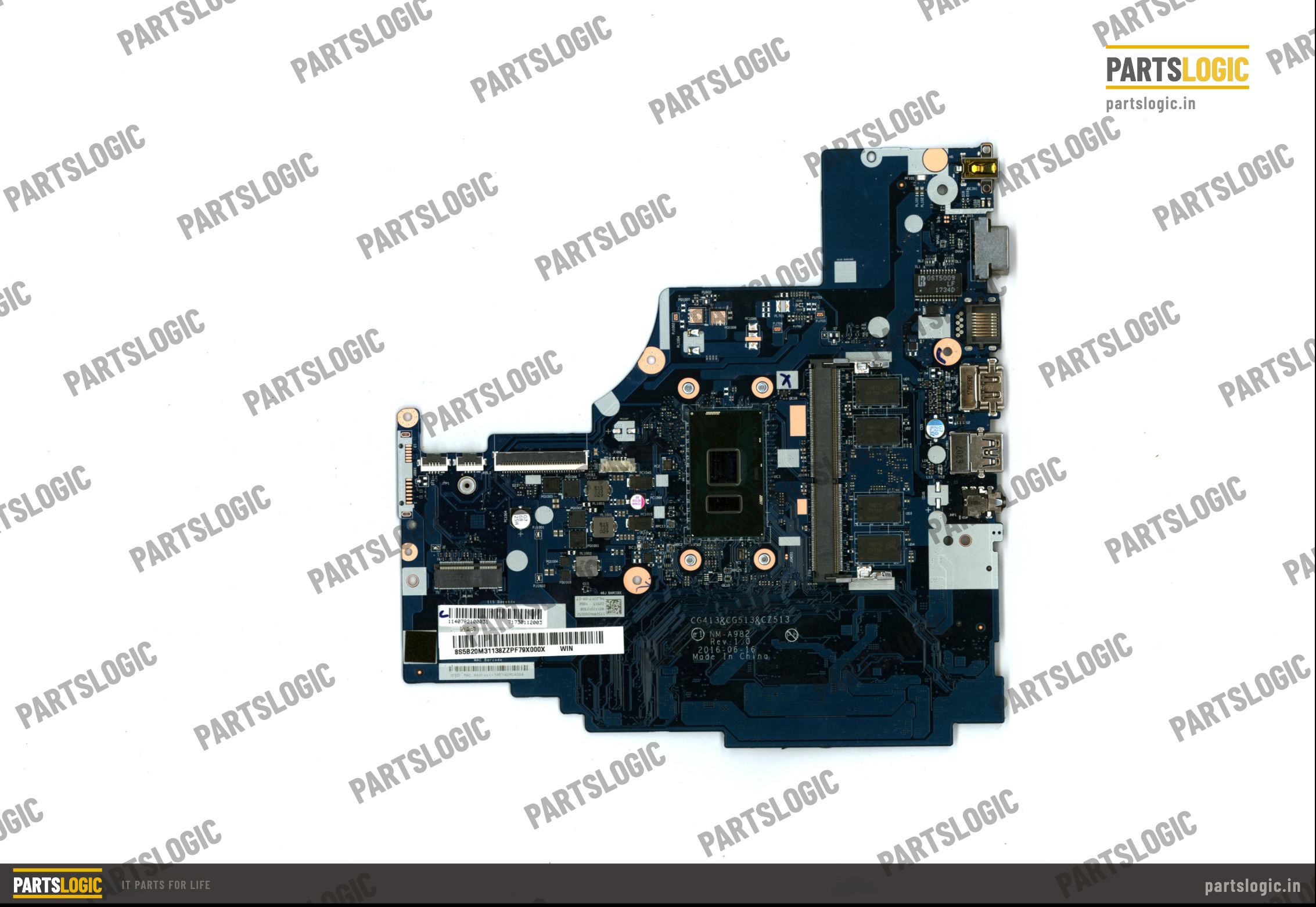 Lenovo IdeaPad 310-15 Laptop Motherboard — i7-7500U, Integrated Graphics