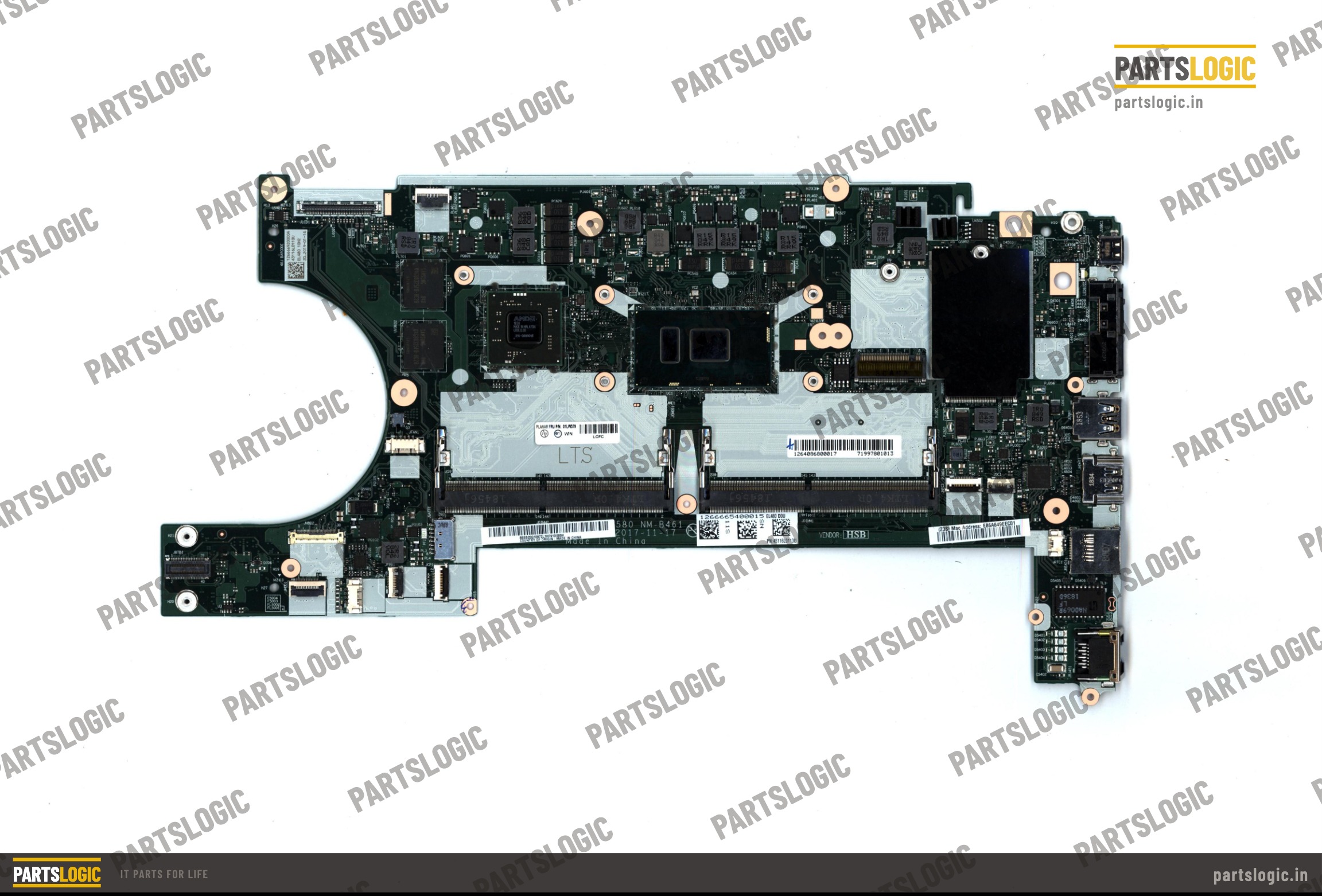 Lenovo ThinkPad L480 Laptop Motherboard — i3-7100U, Discrete Graphics