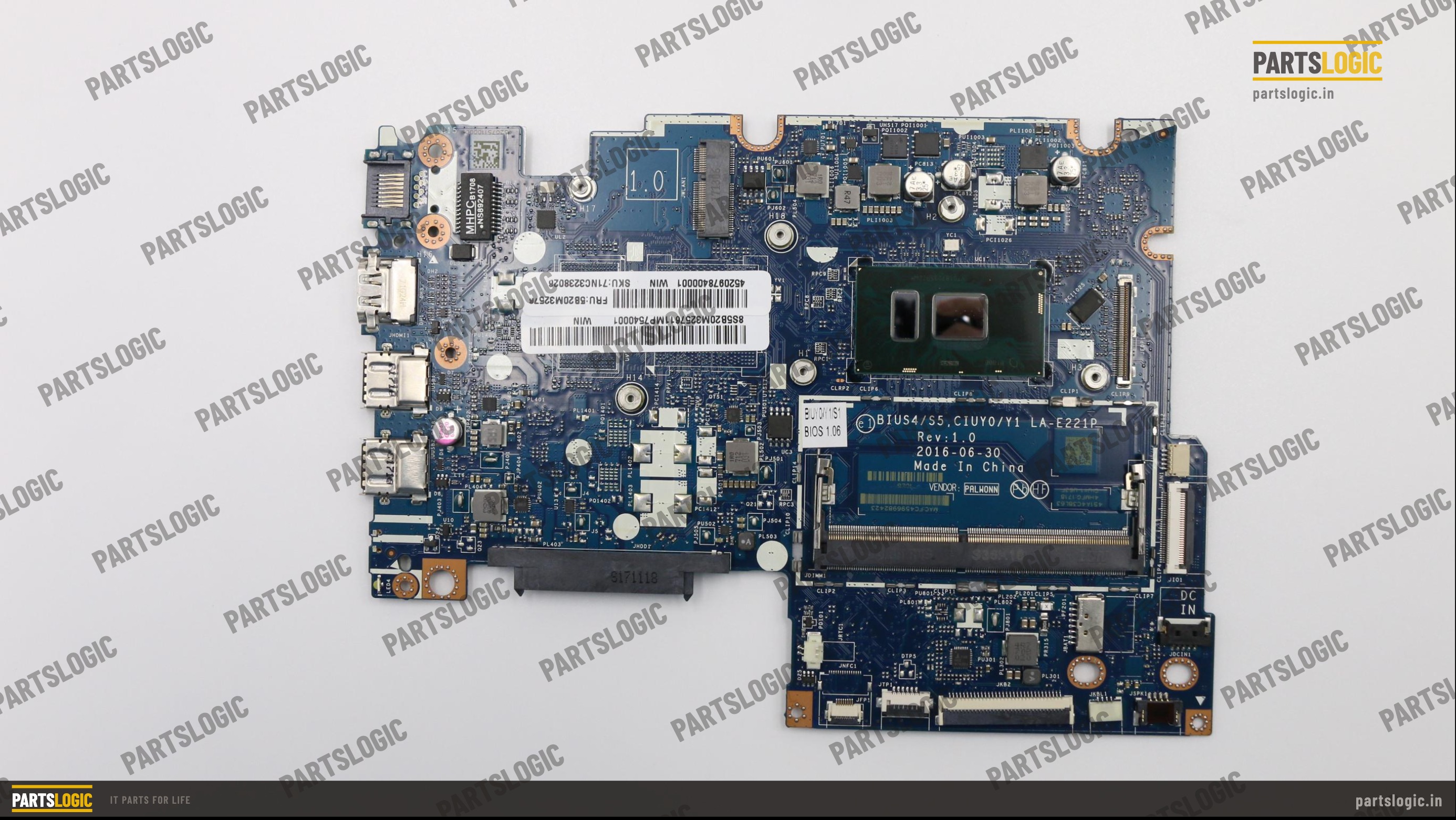 Lenovo IdeaPad 310s Laptop Motherboard — i3-7100U, Integrated Graphics