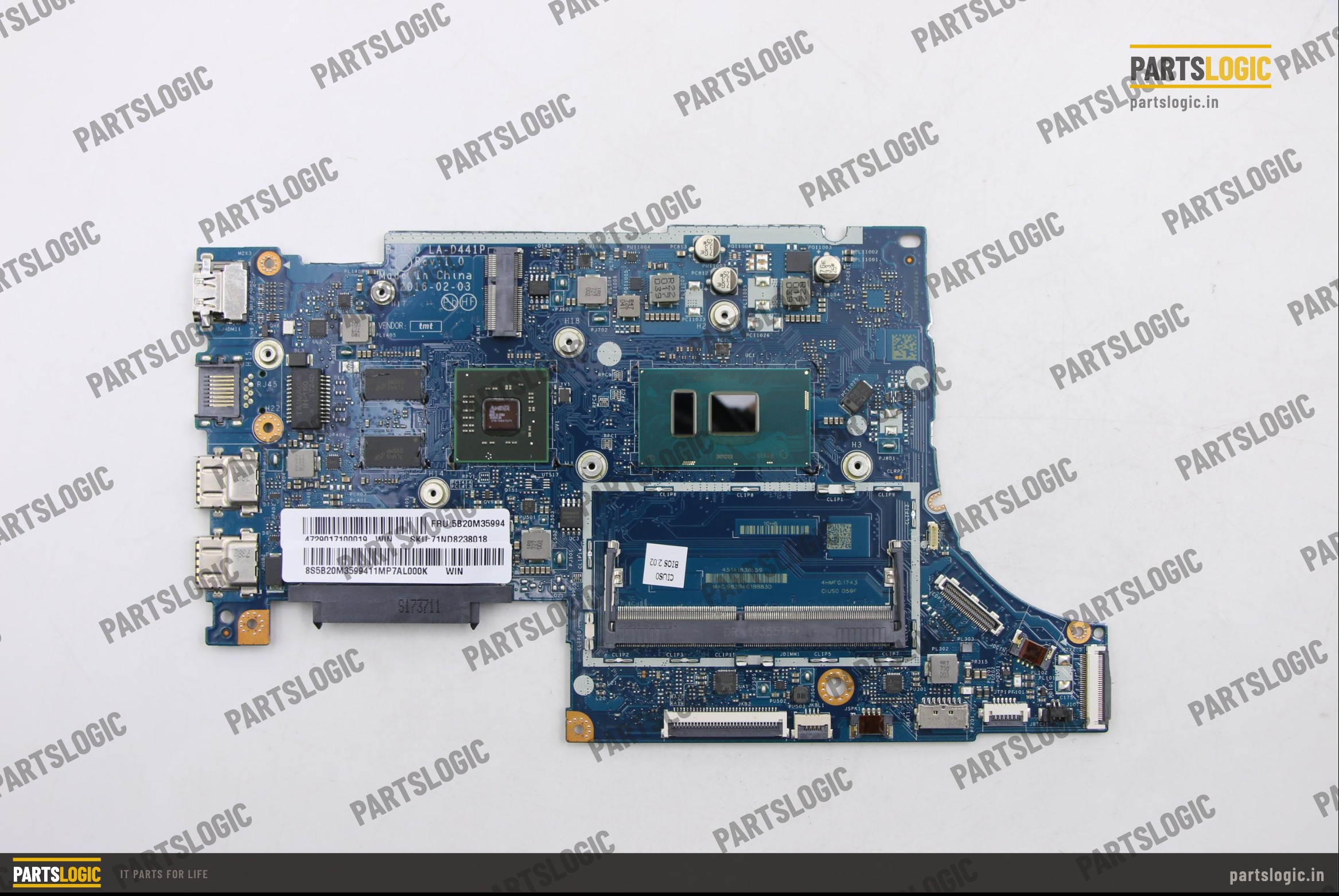 Lenovo IdeaPad 510S-13IKB Laptop Motherboard — i7-7500U, Discrete Graphics